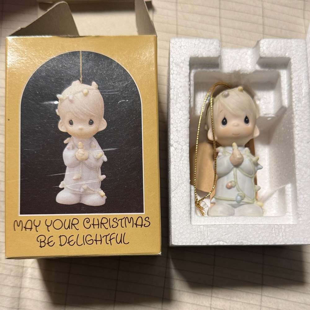1985 Precious Moments “May Your Christmas Be Delightful” Ornament